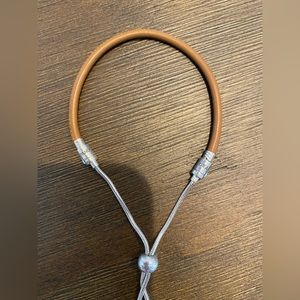 Adjustable leather Pandora bracelet